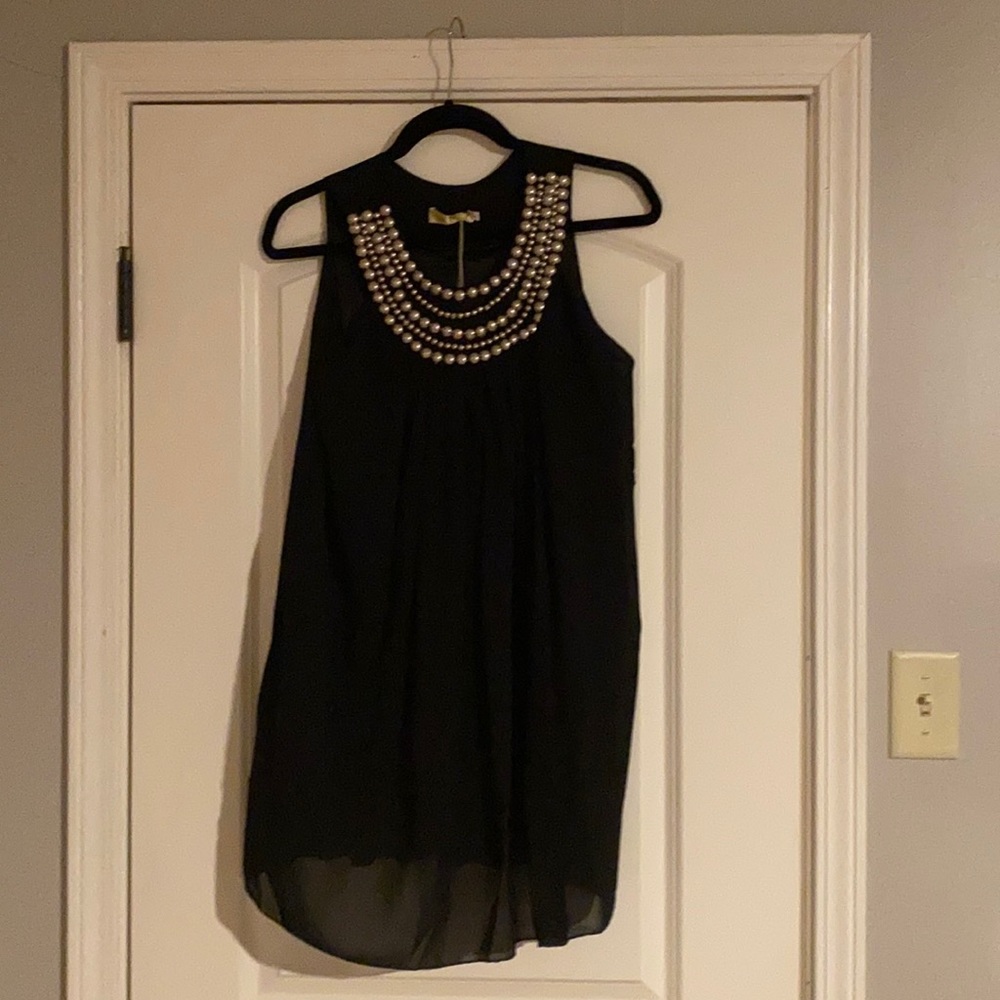 Studded neckline tunic